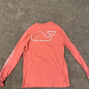 Vineyard Vines Pink Long Sleeve with White Whale